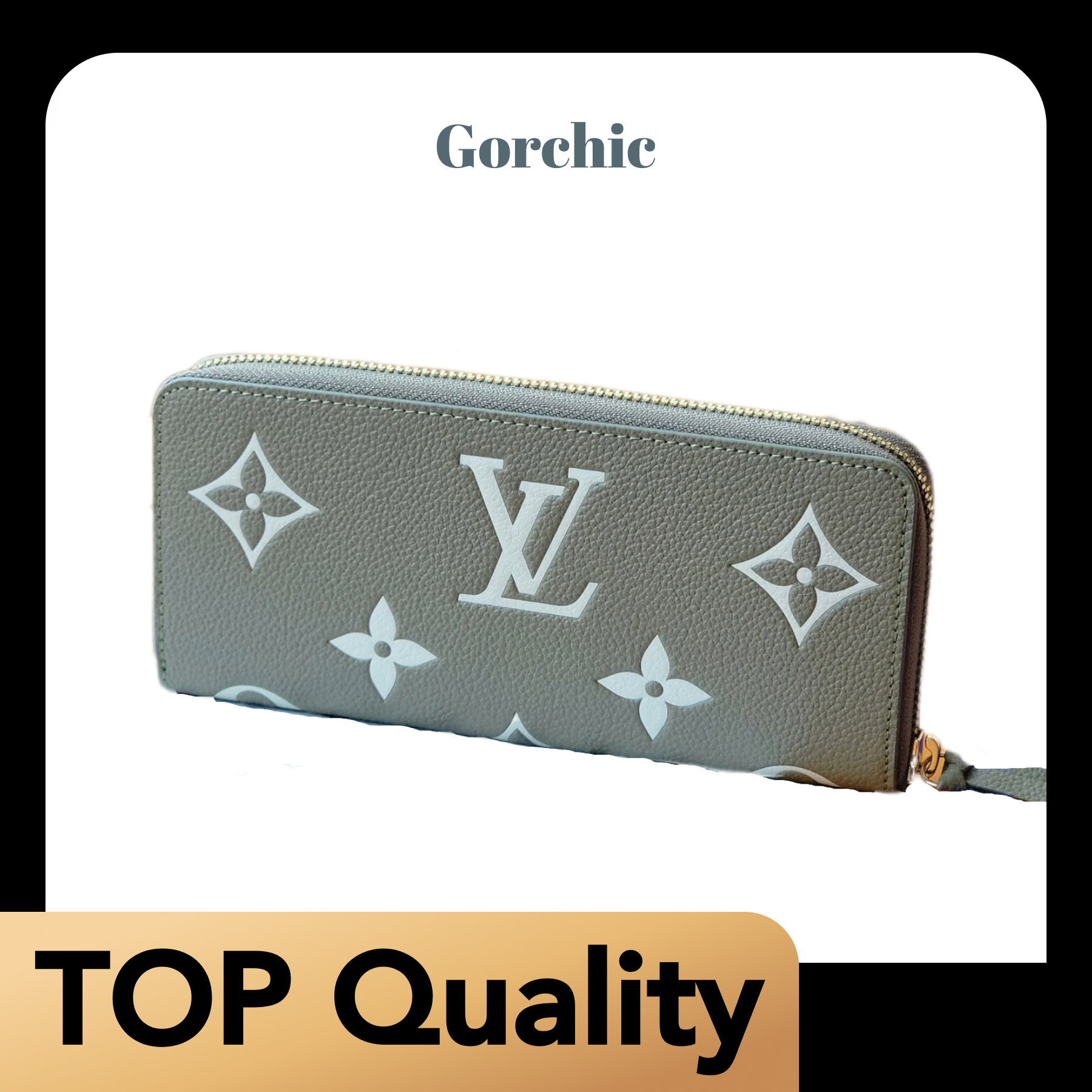 [TOP]Designer Zippy Wallet - Apricot - Gorchic - $142.99