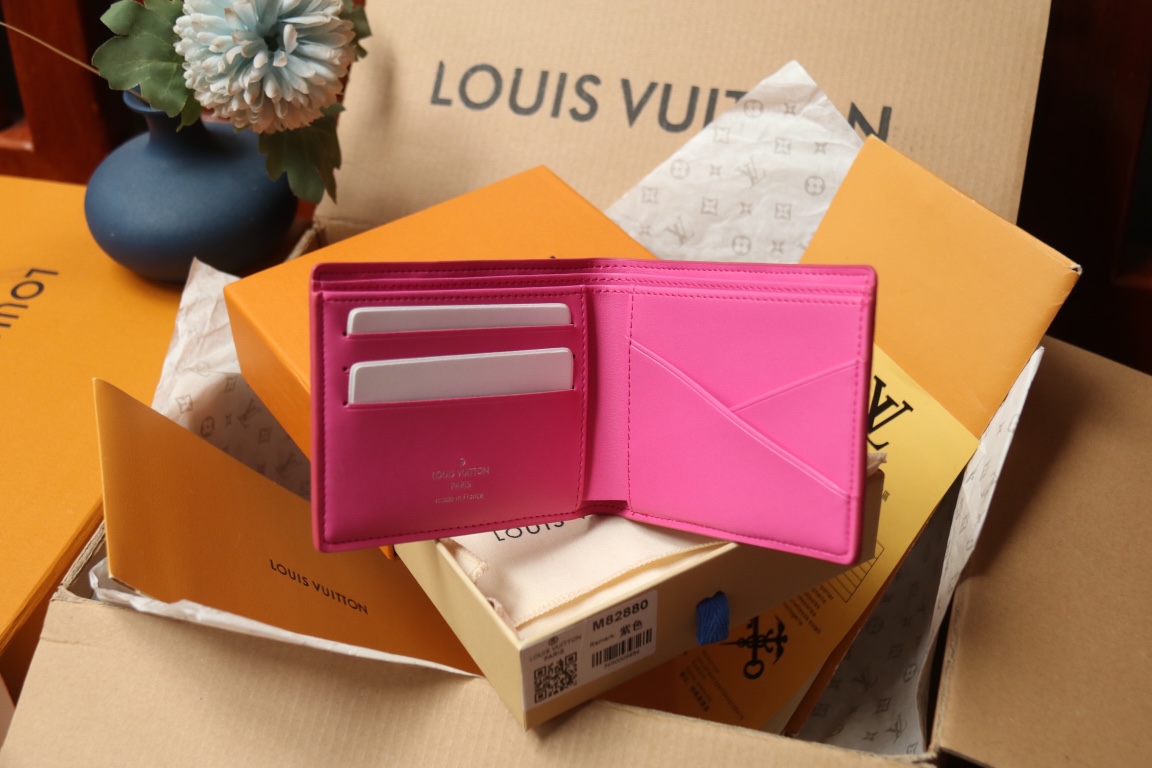 [TOP]Designer Rose Red Taurillon Leather Slender Wallet - Gorchic - $131.99