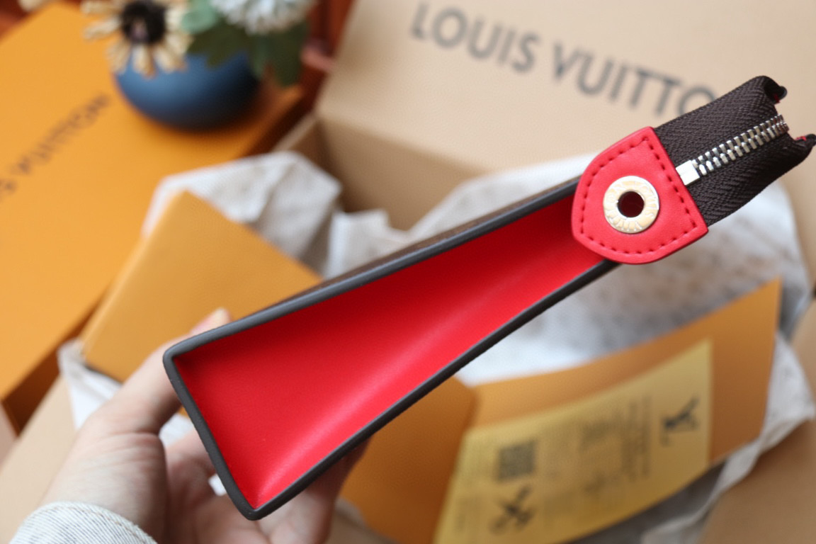 [TOP]Designer Monogram Pochette Voyage MM Clutch Bag - Sari Red - Gorchic - $142.99