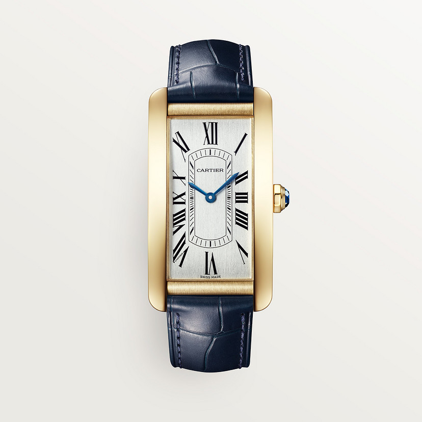 Cartyer Tank Américaine Cartyer watch, Yellow Gold, Large Model - Gorchic - $125.99