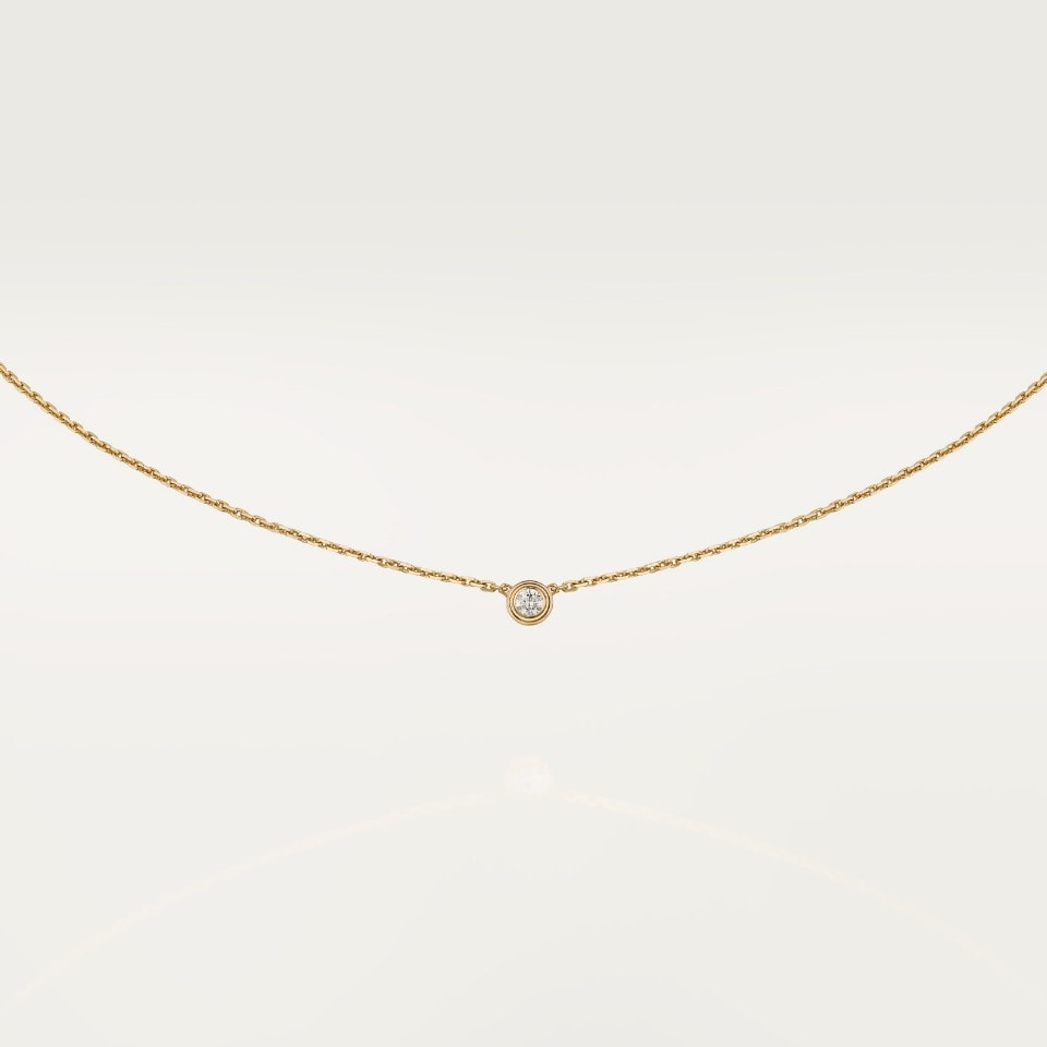 Cartyer d'Amour pendant necklace Cartyer pendant, Yellow gold, diamonds, Mini model - Gorchic - $44.99