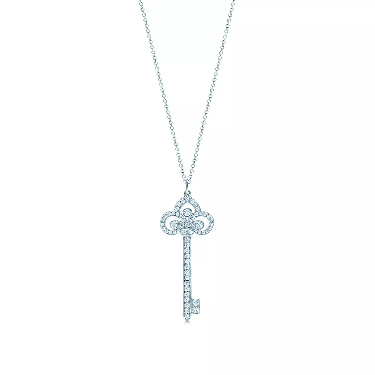T.F. Keys Fleur de Lis Key Pendant Necklace - Gorchic - $44.99