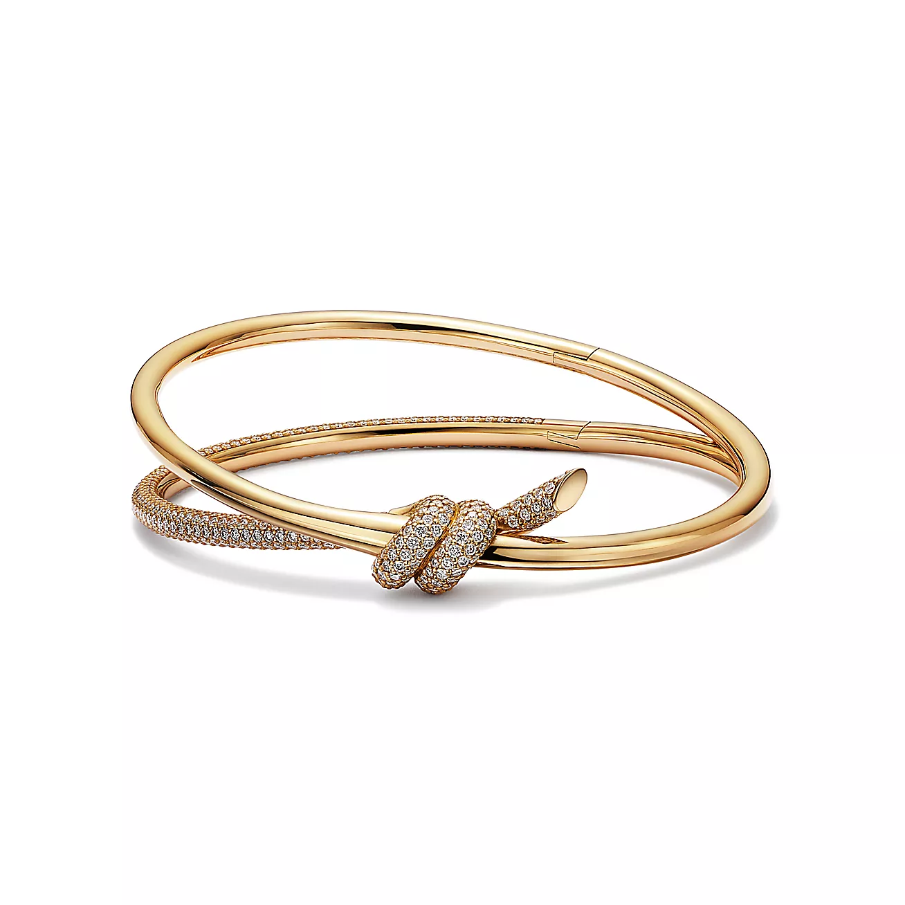 T.F. Knot Double Row Hinged Bracelet - Gorchic - $48.99