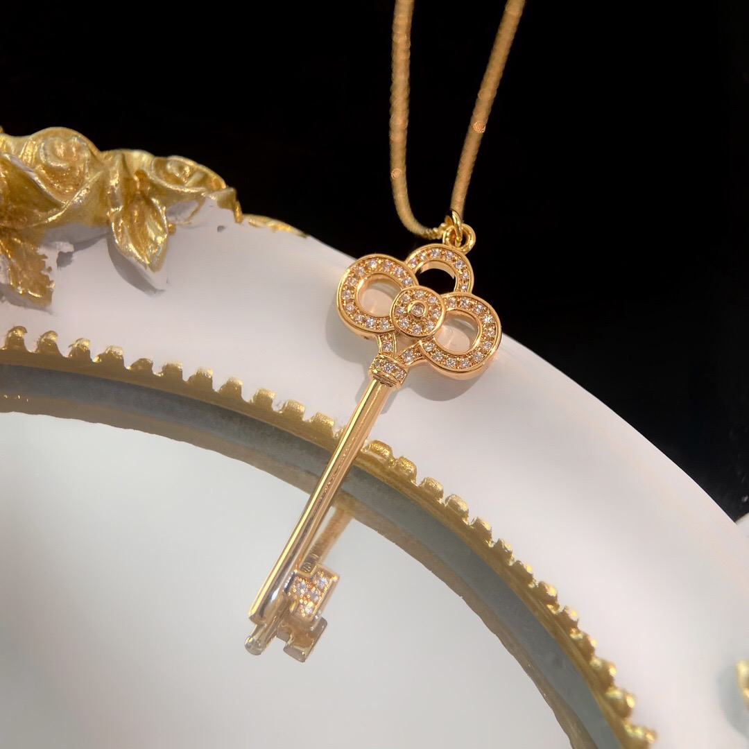 T.F. Keys Crown Key Necklace - Gorchic - $44.99