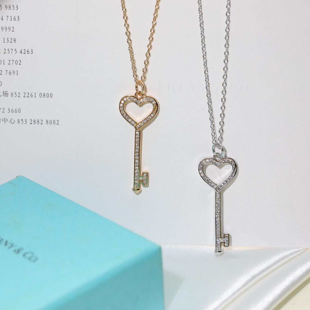 T.F. Keys Heart Key Necklace - Gorchic - $44.99