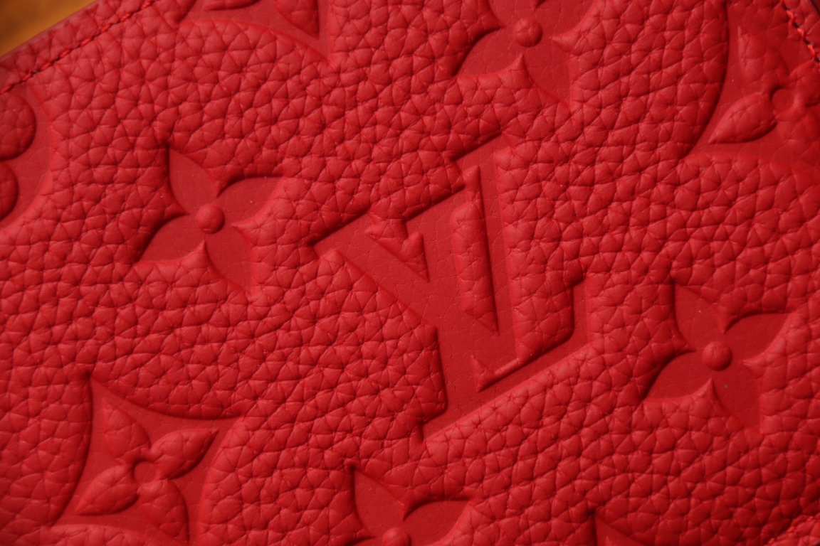 [TOP]Designer Red Taurillon Leather Slender Wallet - Gorchic - $131.99