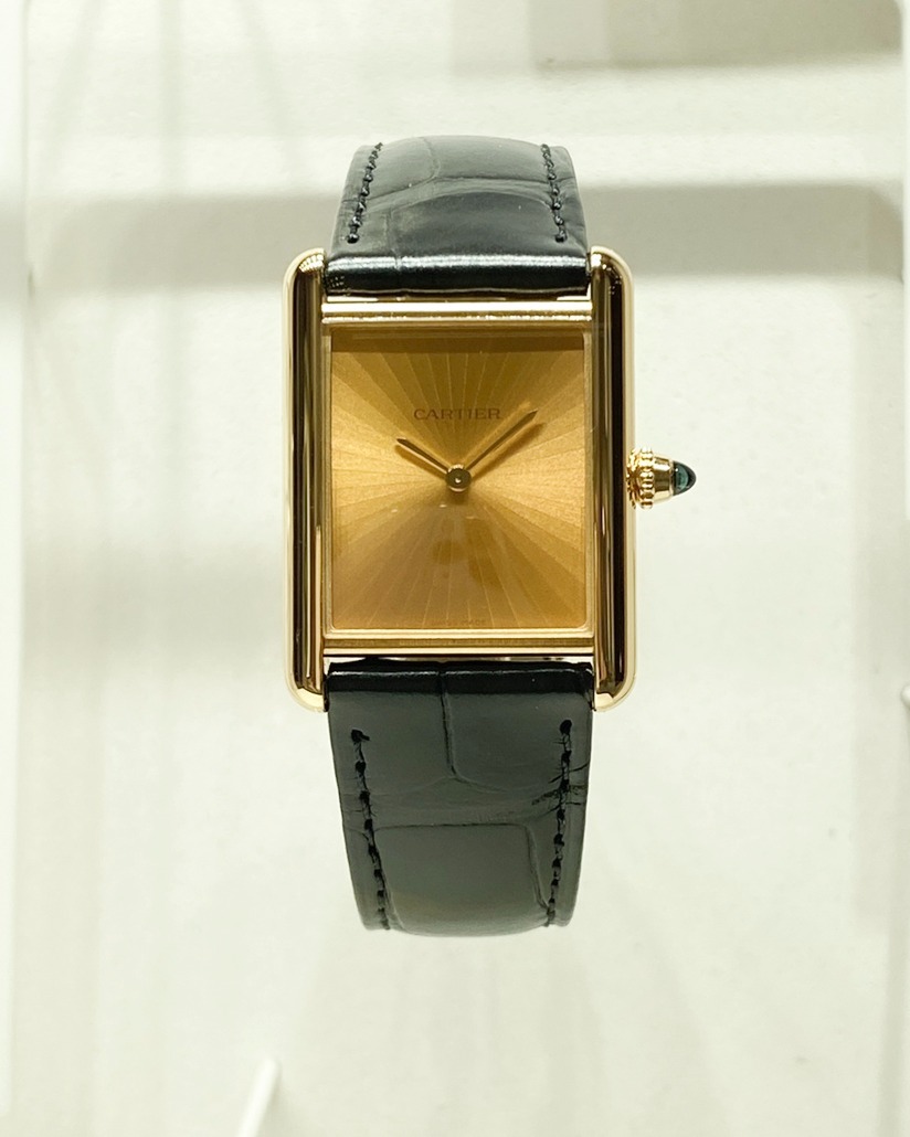 Cartyer Tank Louis Cartyer watch, Yellow Gold, Meduim Model - Gorchic - $109.99