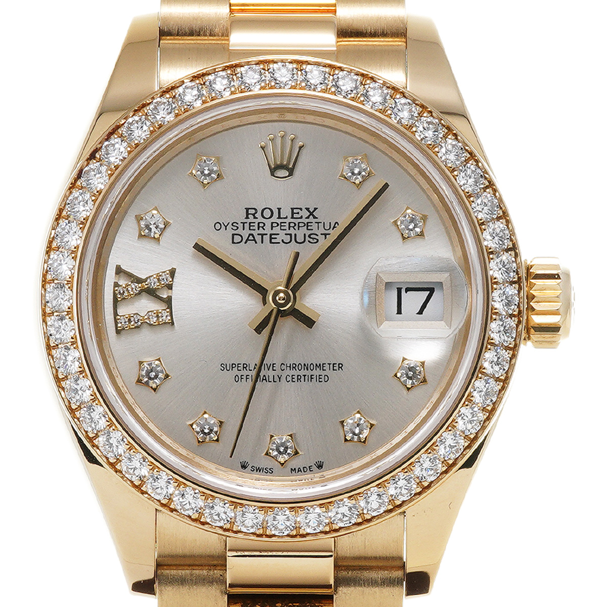 Rolex Datejust Rolex watch, Oystersteel, Yellow Gold, Diamonds, Classic Size - Gorchic - $246.99