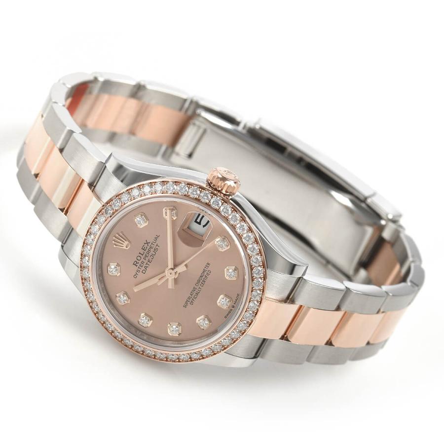 Rolex Datejust Rolex watch, Oystersteel, Rose Gold, Diamonds, Classic Size - Gorchic - $118.99