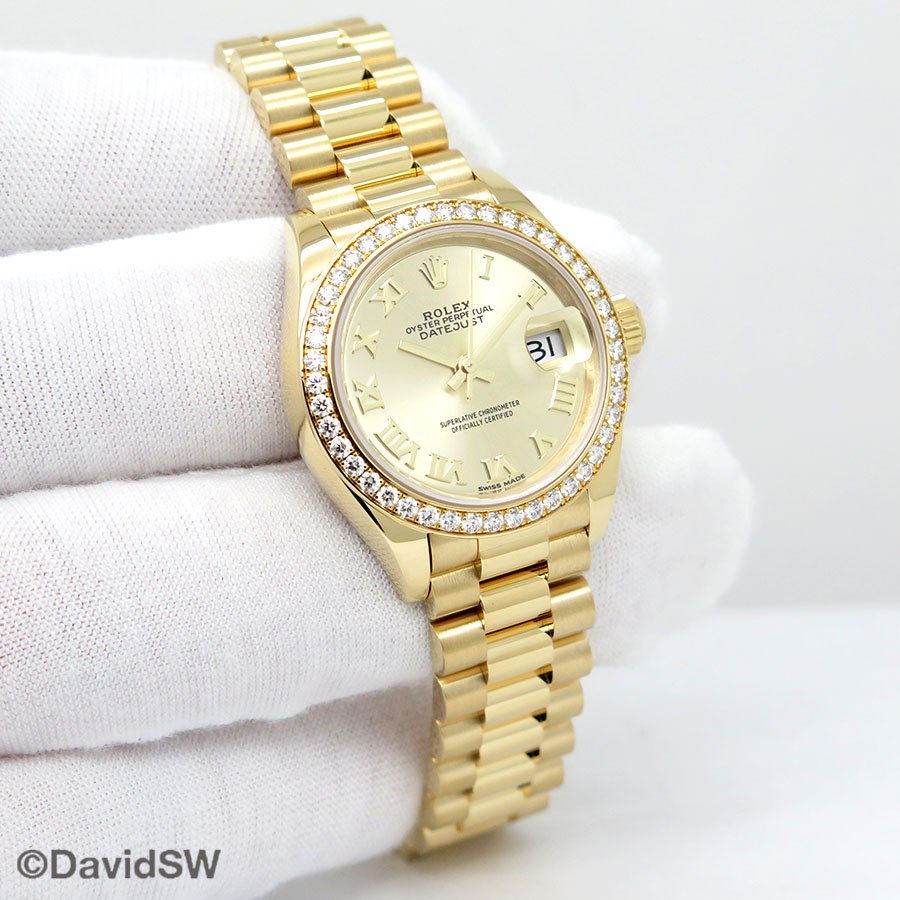 Rolex Datejust Rolex watch, Oystersteel, Yellow Gold, Diamonds, Classic Size - Gorchic - $109.99