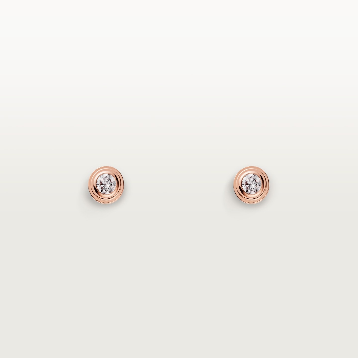 Cartyer d'Amour stud earrings Cartyer earrings, Rose gold, diamonds, Mini model - Gorchic - $44.99