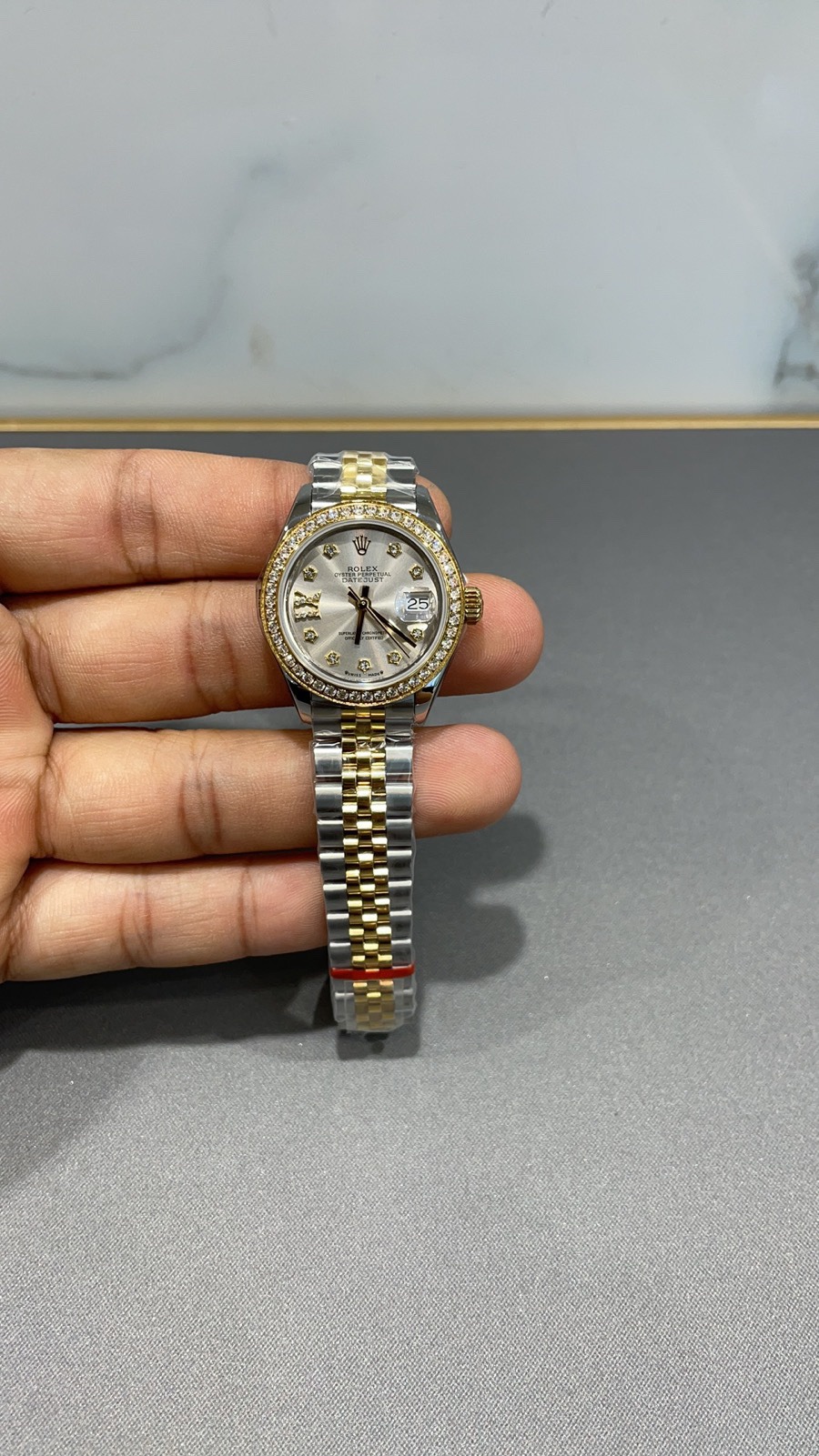 Rolex Datejust Rolex watch, Oystersteel, Yellow Gold, Diamonds, Classic Size - Gorchic - $246.99