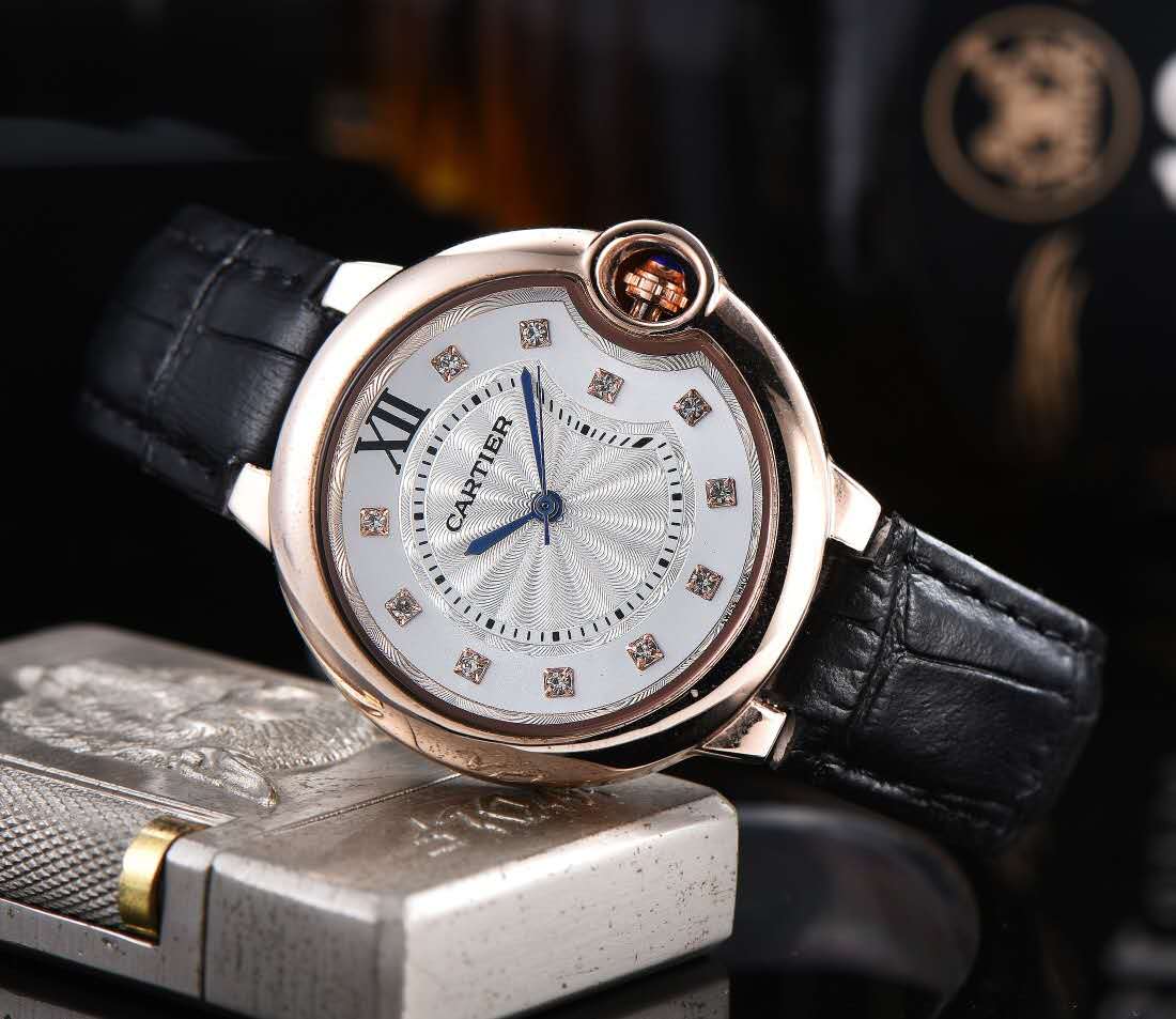 Cartyer Ballon Bleu de Cartyer Black Strap Watch - Gorchic - $116.99
