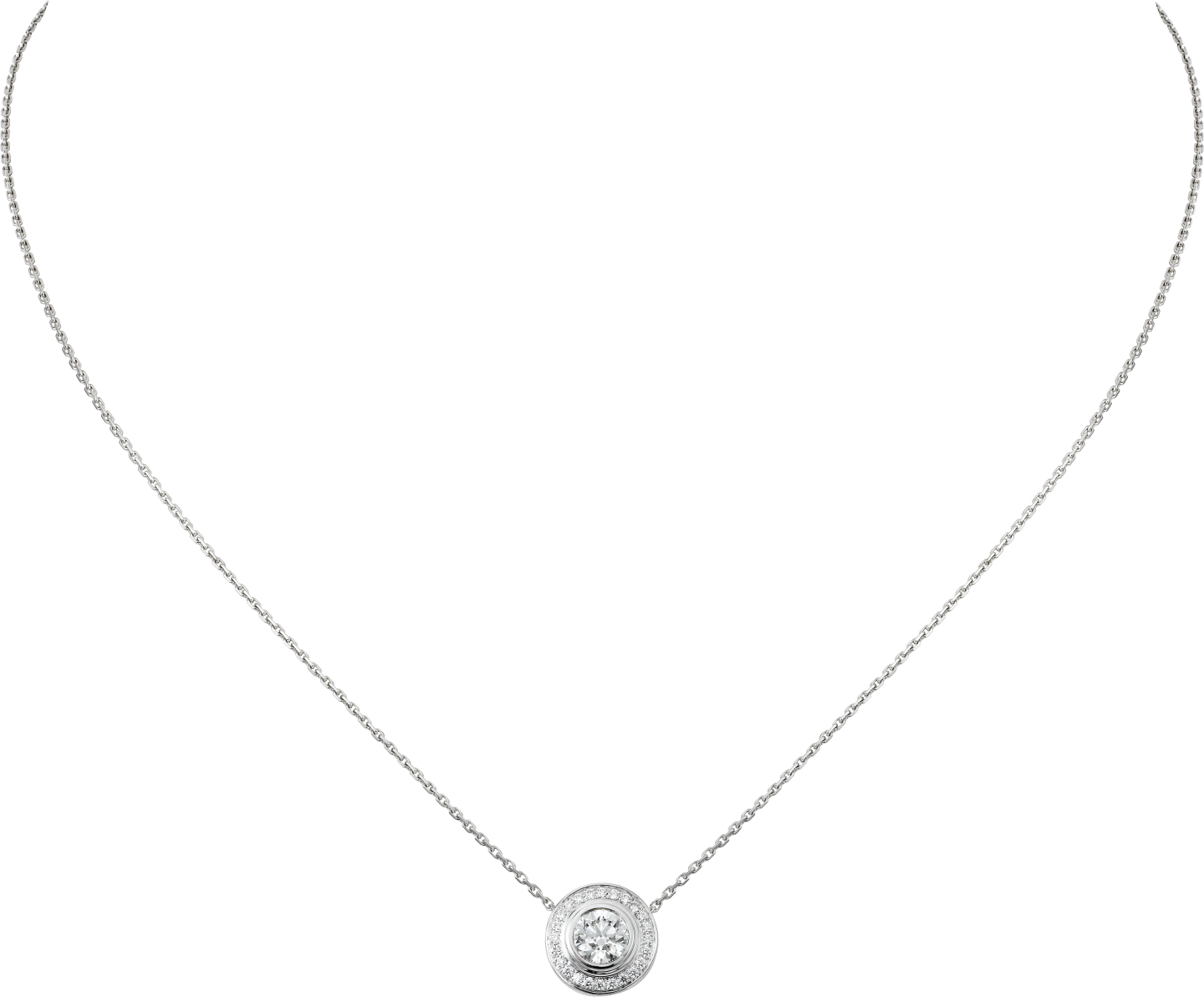 Cartyer d'Amour pendant necklace Cartyer pendant, White gold, diamonds - Gorchic - $44.99