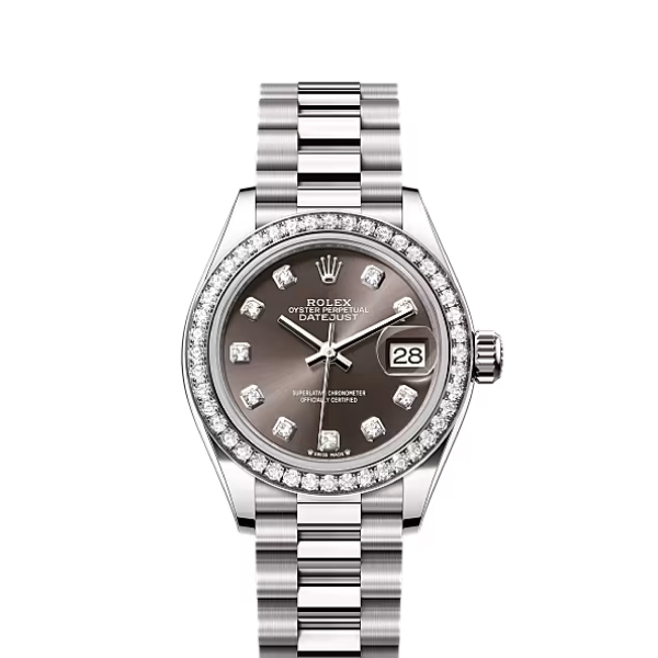 Rolex Datejust Rolex watch, Oystersteel, White Gold, Diamonds, Classic Size - Gorchic - $109.99