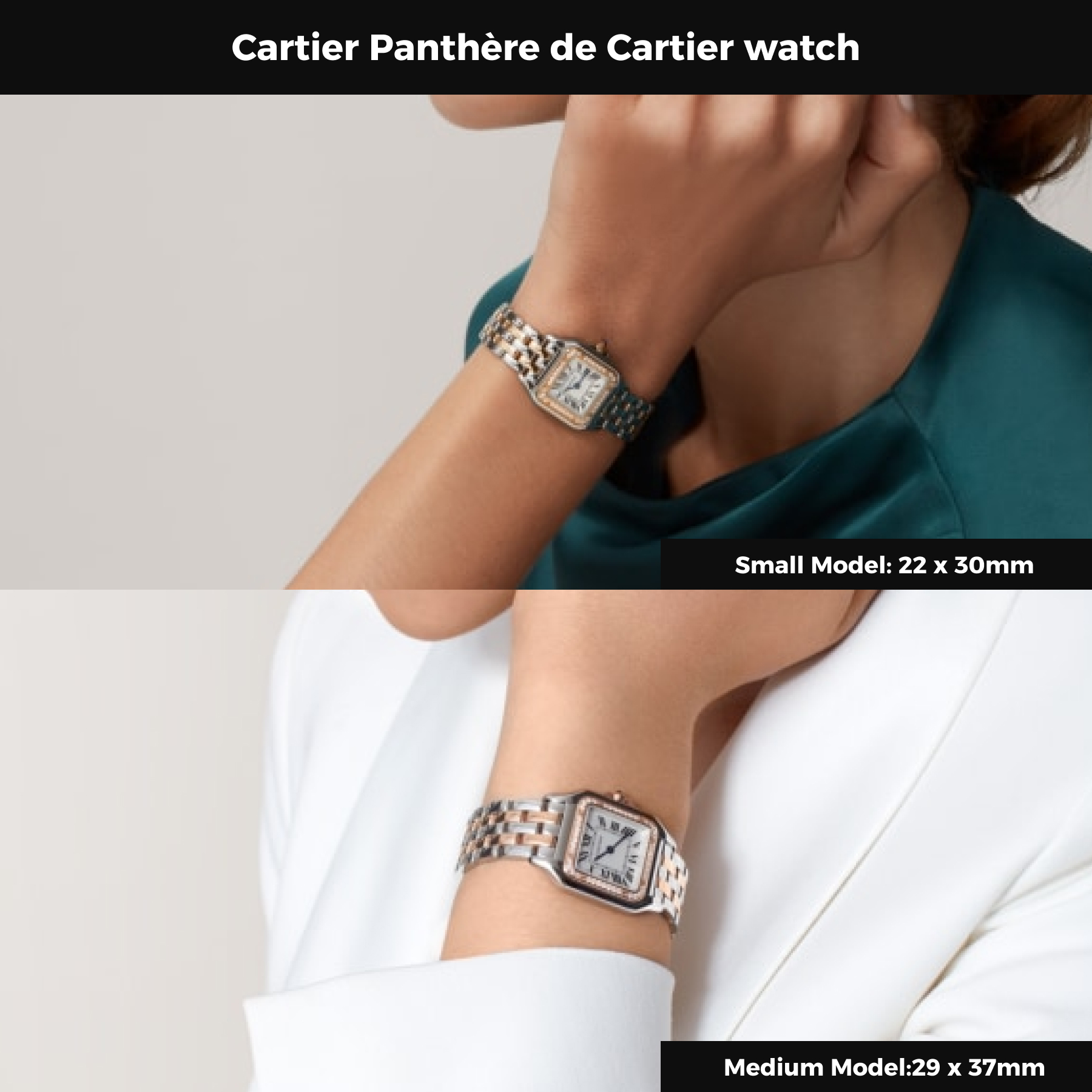 Cartyer Panthère de Cartyer watch, Rose Gold, Diamond, Small Model - Gorchic - $120.99
