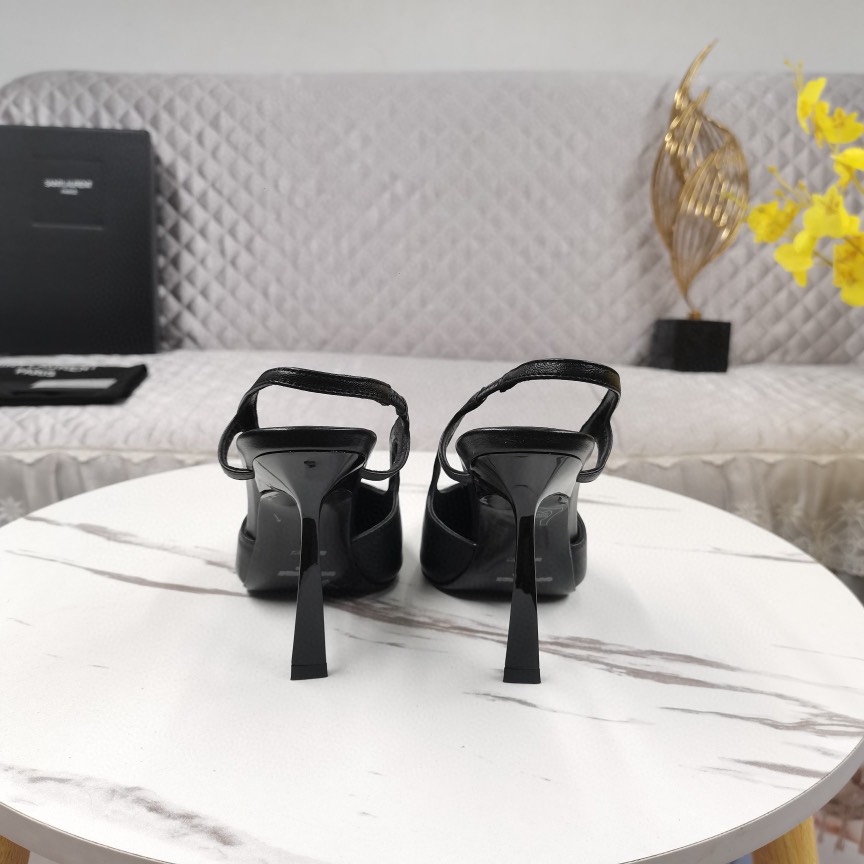 Lady Designer Bag JEANNE slingback pumps in smooth leather-Shoes - Gorchic - $189.99