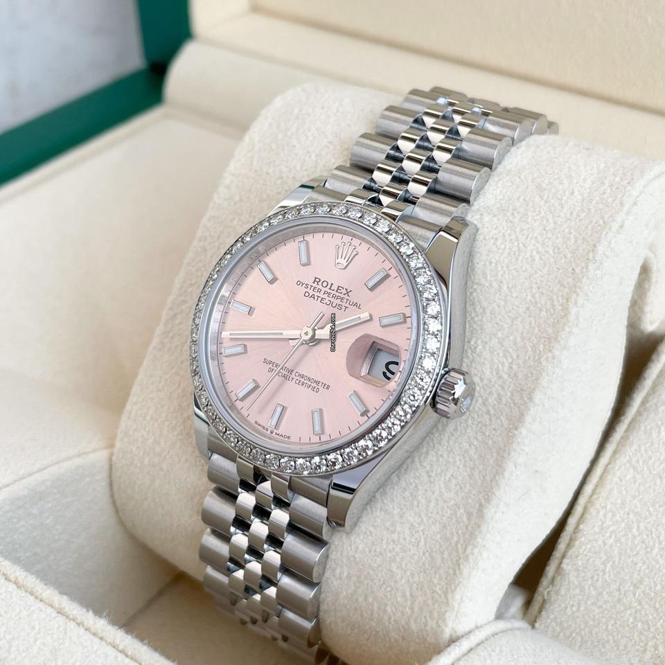 Rolex Datejust Rolex watch, Oystersteel, White Gold, Diamonds, Classic Size - Gorchic - $109.99