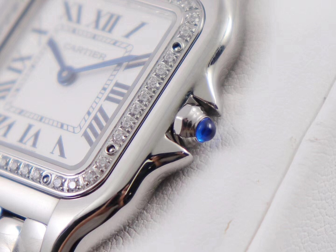 Cartyer Panthère de Cartyer watch, White Gold, Diamond, Small Model - Gorchic - $120.99