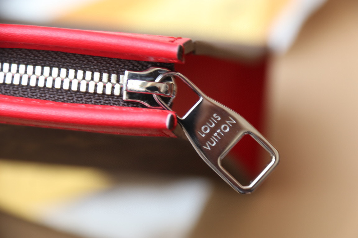 [TOP]Designer Monogram Pochette Voyage MM Clutch Bag - Sari Red - Gorchic - $142.99