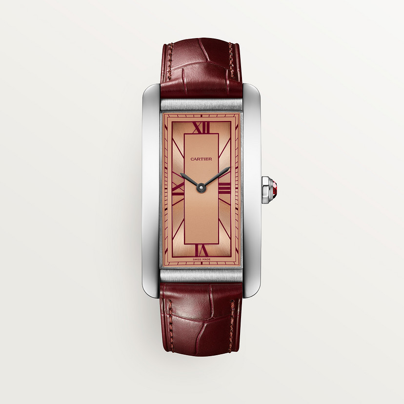 Cartyer Tank Américaine Cartyer watch, White Gold, Large Model - Gorchic - $109.99