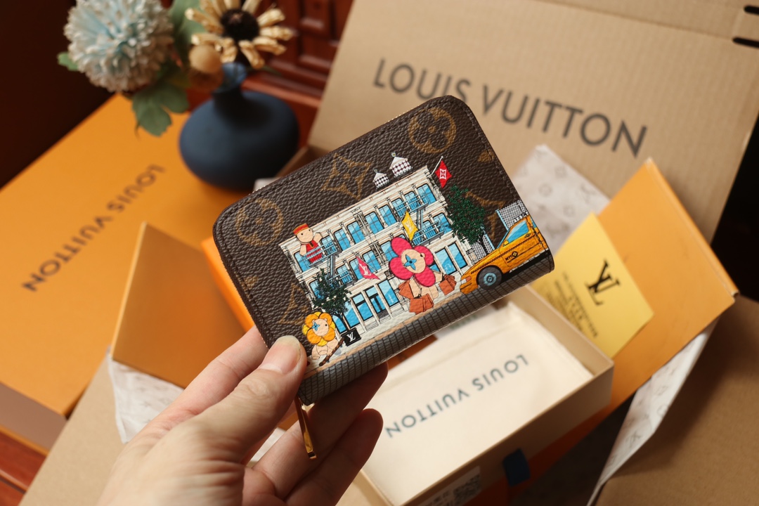 [TOP]Designer New York Mascot Vivienne Zipper Coin Purse Bag - Brown - Gorchic - $131.99