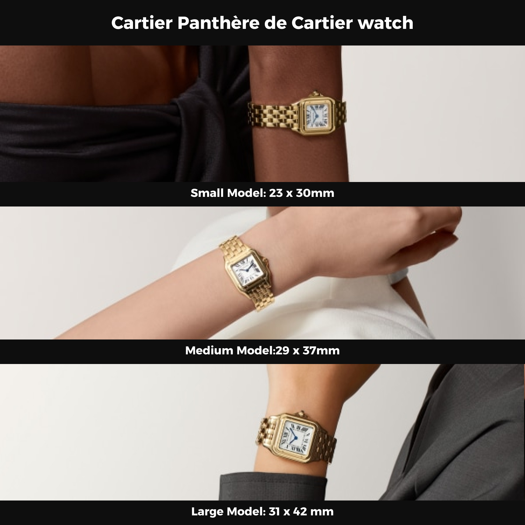 Cartyer Panthère de Cartyer watch, Yellow Gold, Small Model - Gorchic - $120.99