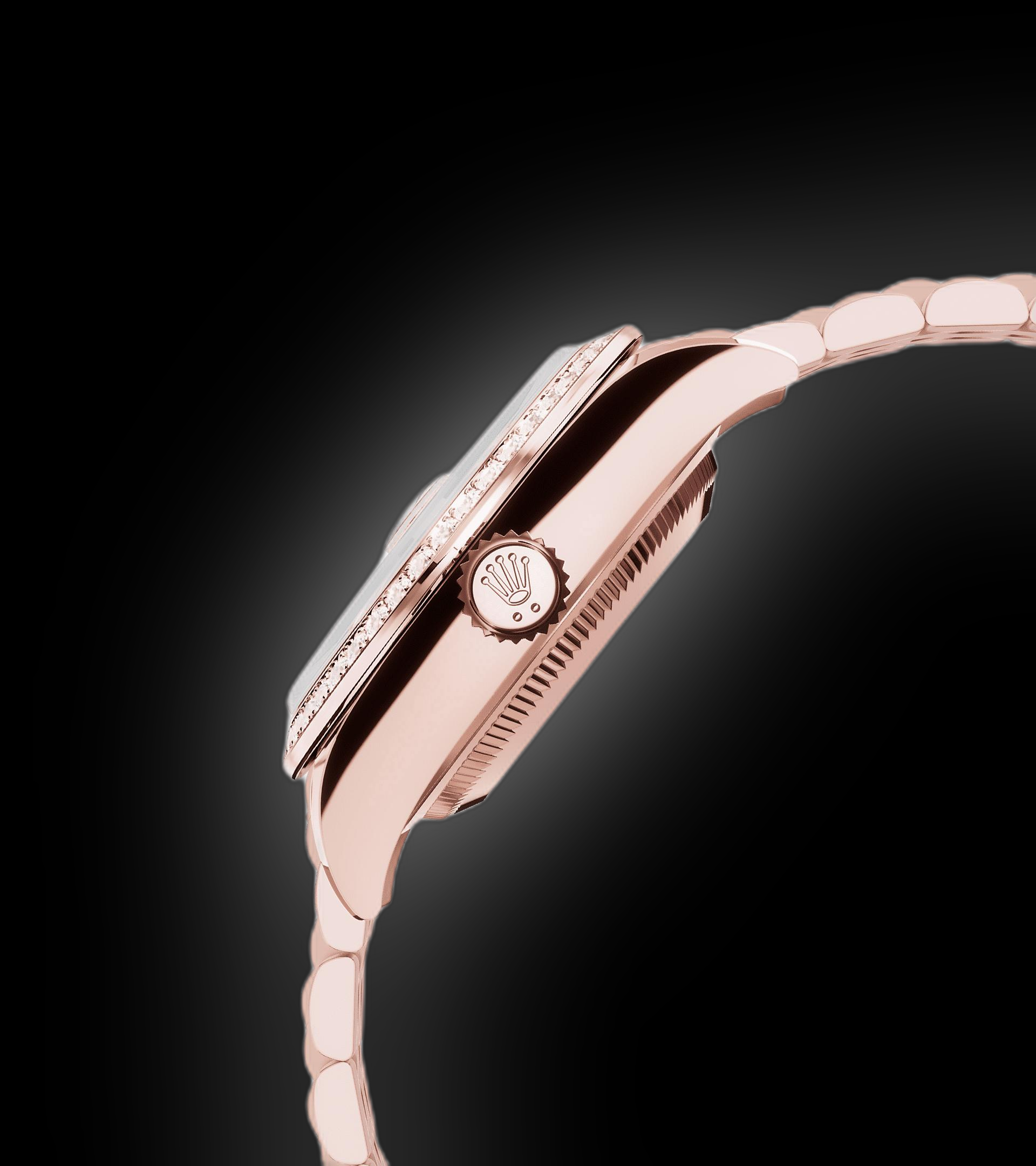 Rolex Datejust Rolex watch, Oystersteel, Rose Gold, Diamonds, Classic Size - Gorchic - $118.99