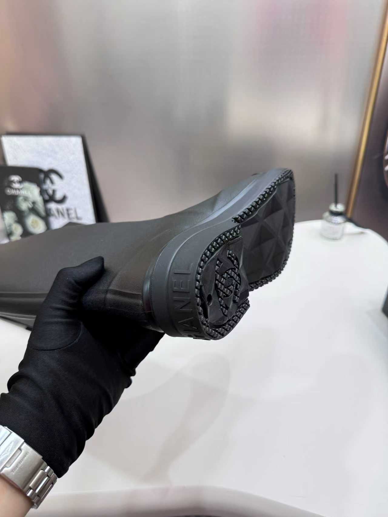 CC Inspired  Black Rain Boots - Gorchic - $119.99