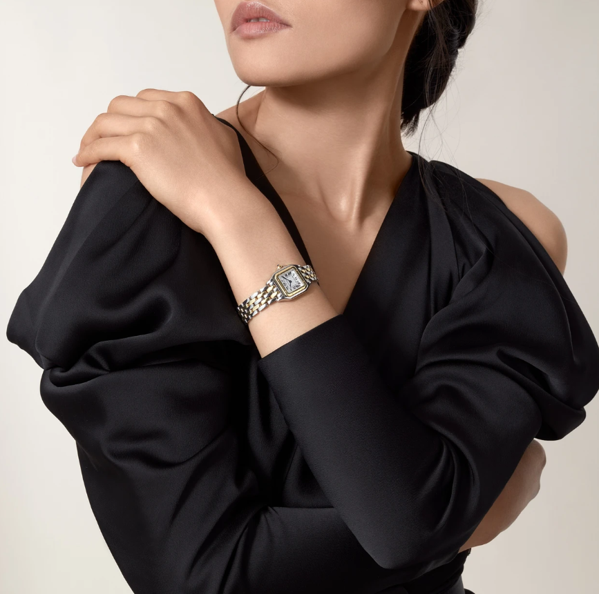 Cartyer Panthère de Cartyer watch, Yellow Gold, Steel, Small Model - Gorchic - $120.99