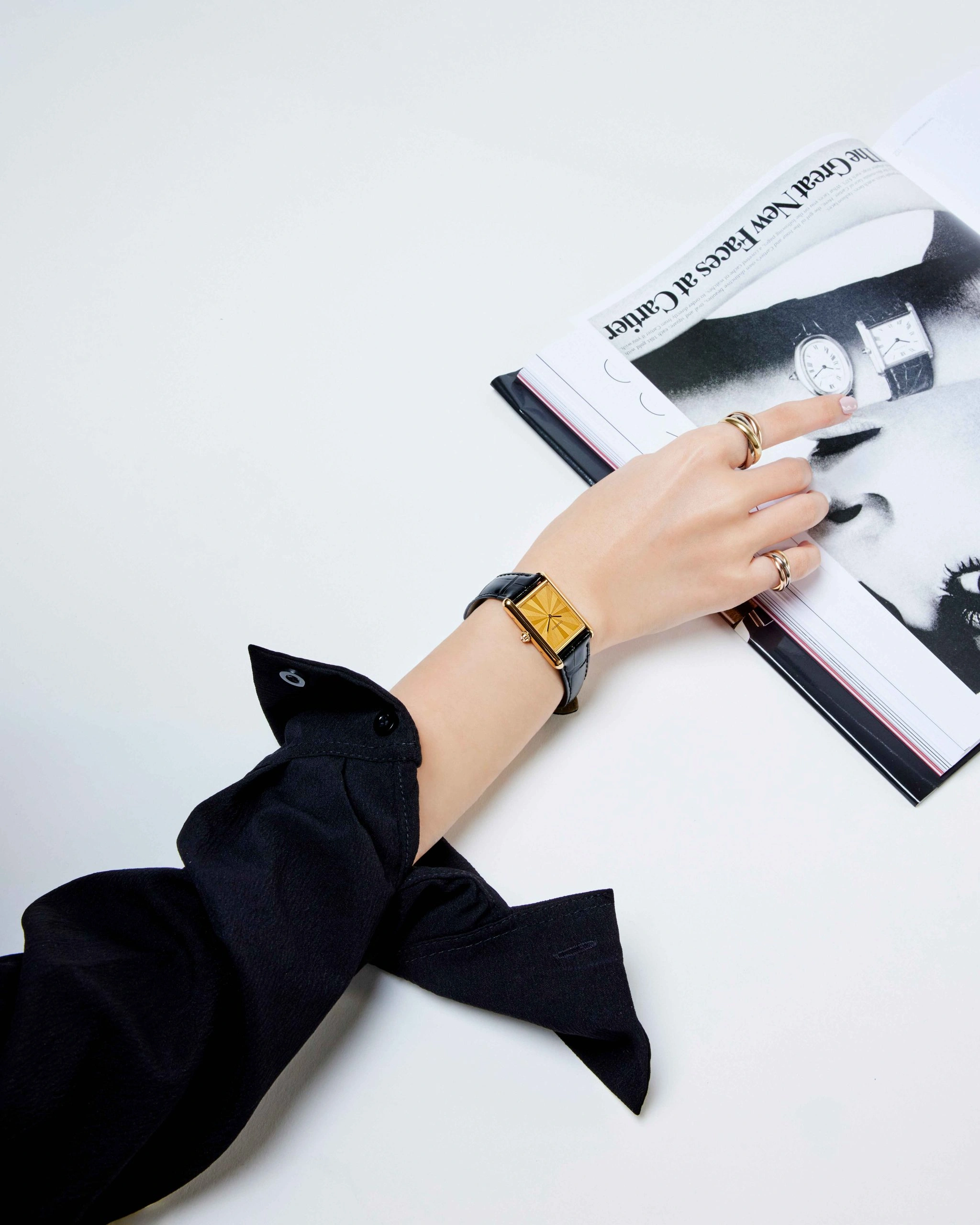 Cartyer Tank Louis Cartyer watch, Yellow Gold, Meduim Model - Gorchic - $109.99