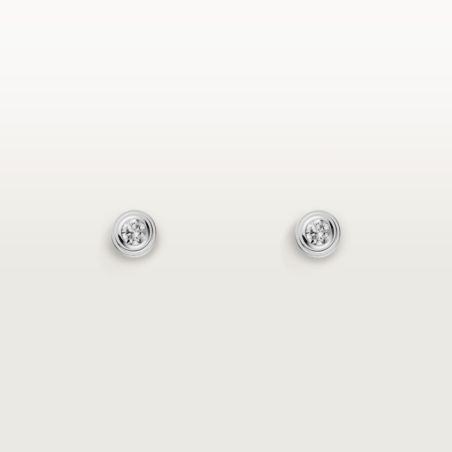 Cartyer d'Amour stud earrings Cartyer earrings, White gold, diamonds, Mini model - Gorchic - $44.99