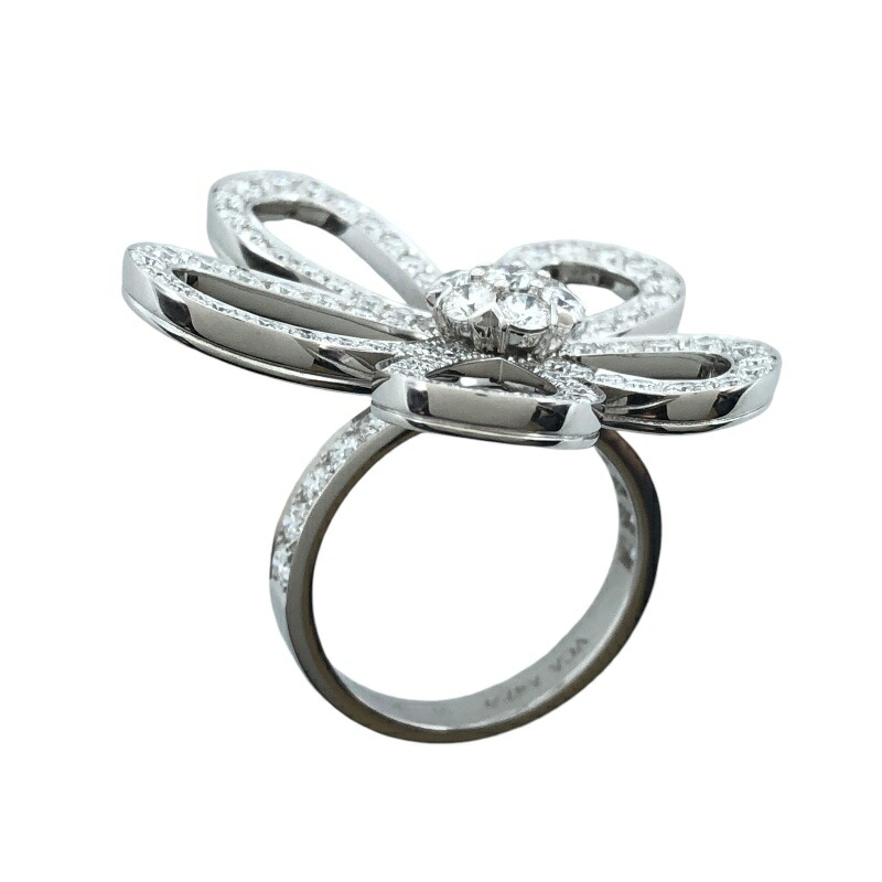 VAC Flowerlace ring, White gold, diamonds - Gorchic - $39.99