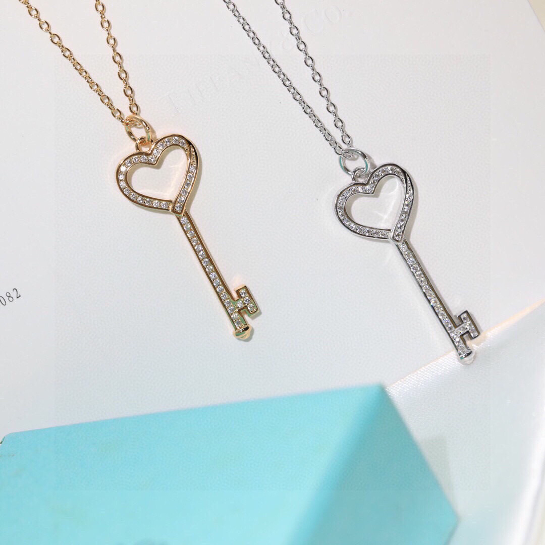 T.F. Keys Heart Key Necklace - Gorchic - $44.99