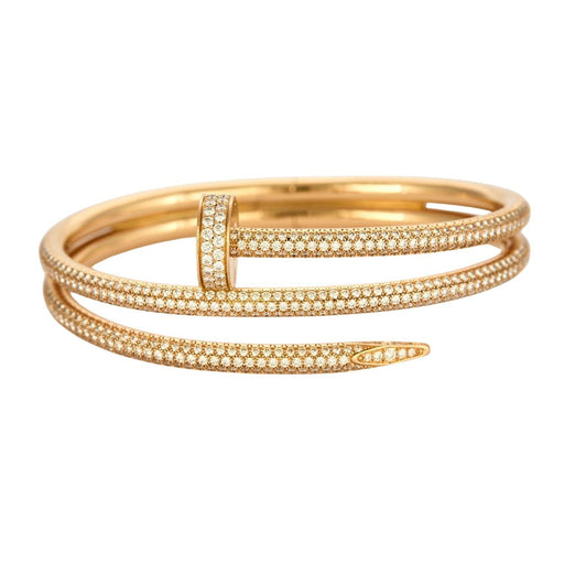 Cartyer Juste un Clou bracelet, double, half-paved - Gorchic - $48.99