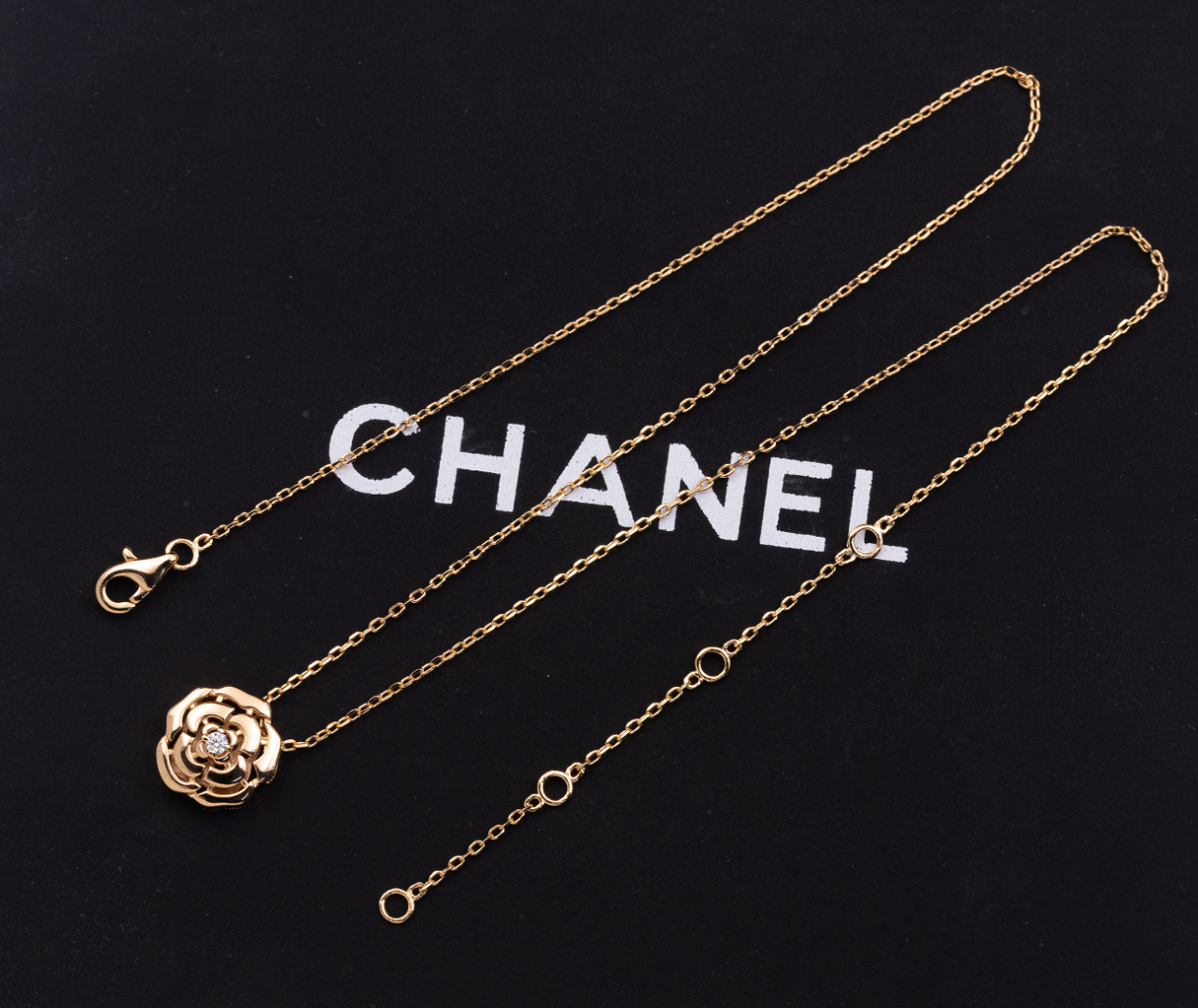 CC Inspired  Extrait de Camélia necklace - Gorchic - $44.99