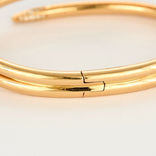 Cartyer Juste un Clou bracelet, double, half-paved - Gorchic - $48.99