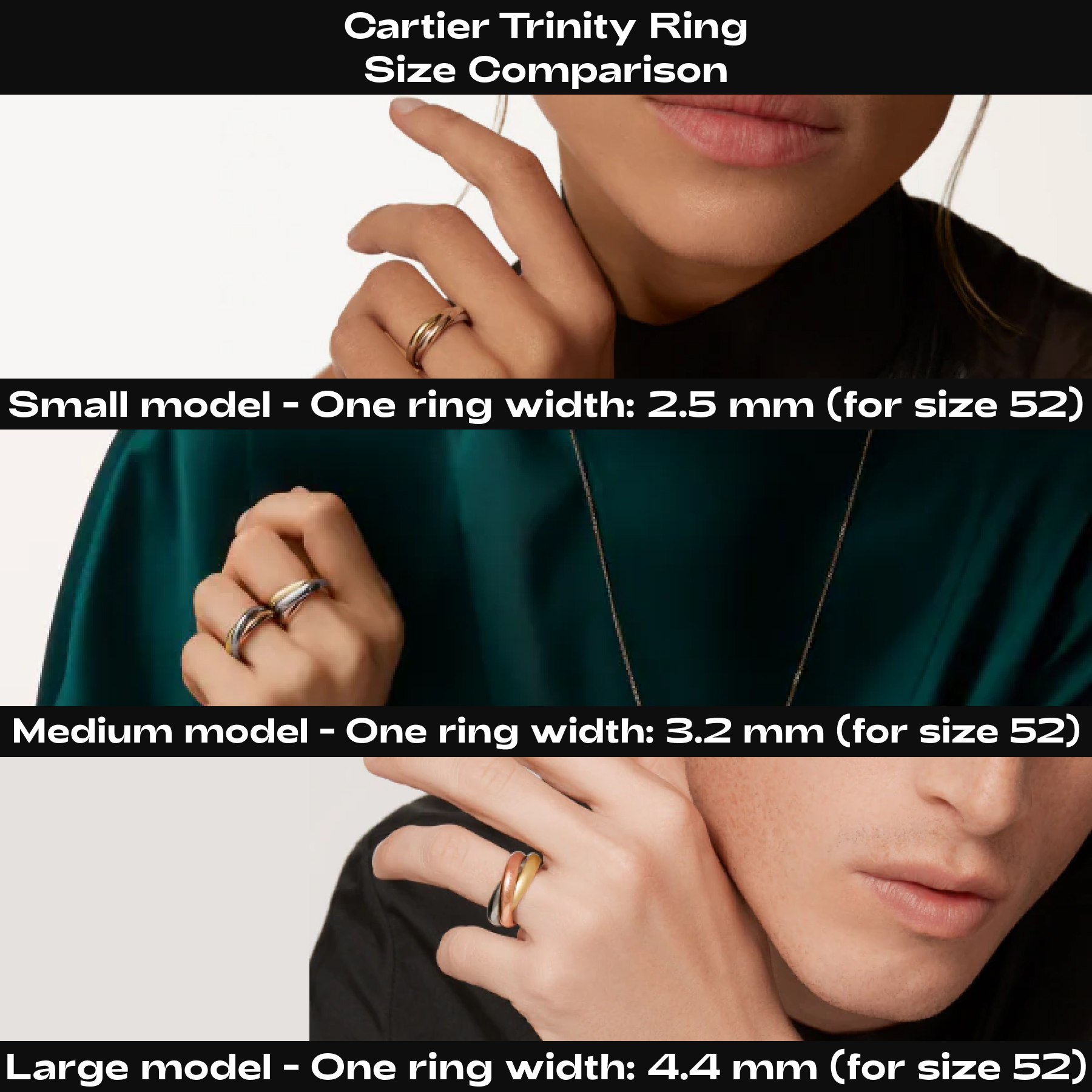 Cartyer Trinity ring - Gorchic - $39.99