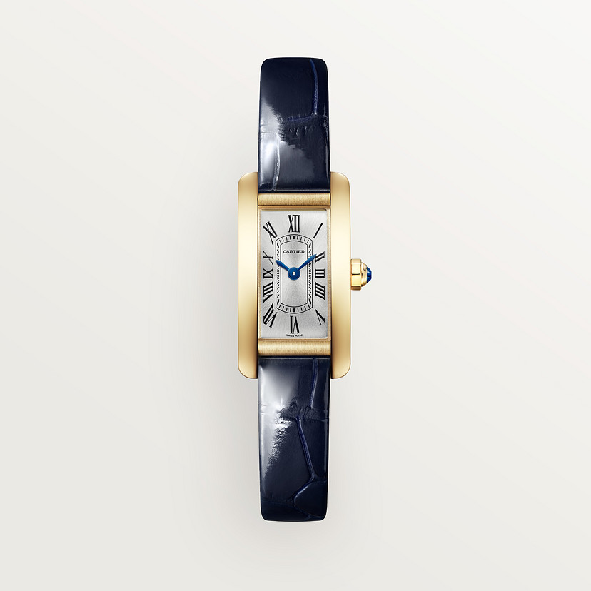 Cartyer Tank Américaine Cartyer watch, Yellow Gold, Mini Model - Gorchic - $125.99
