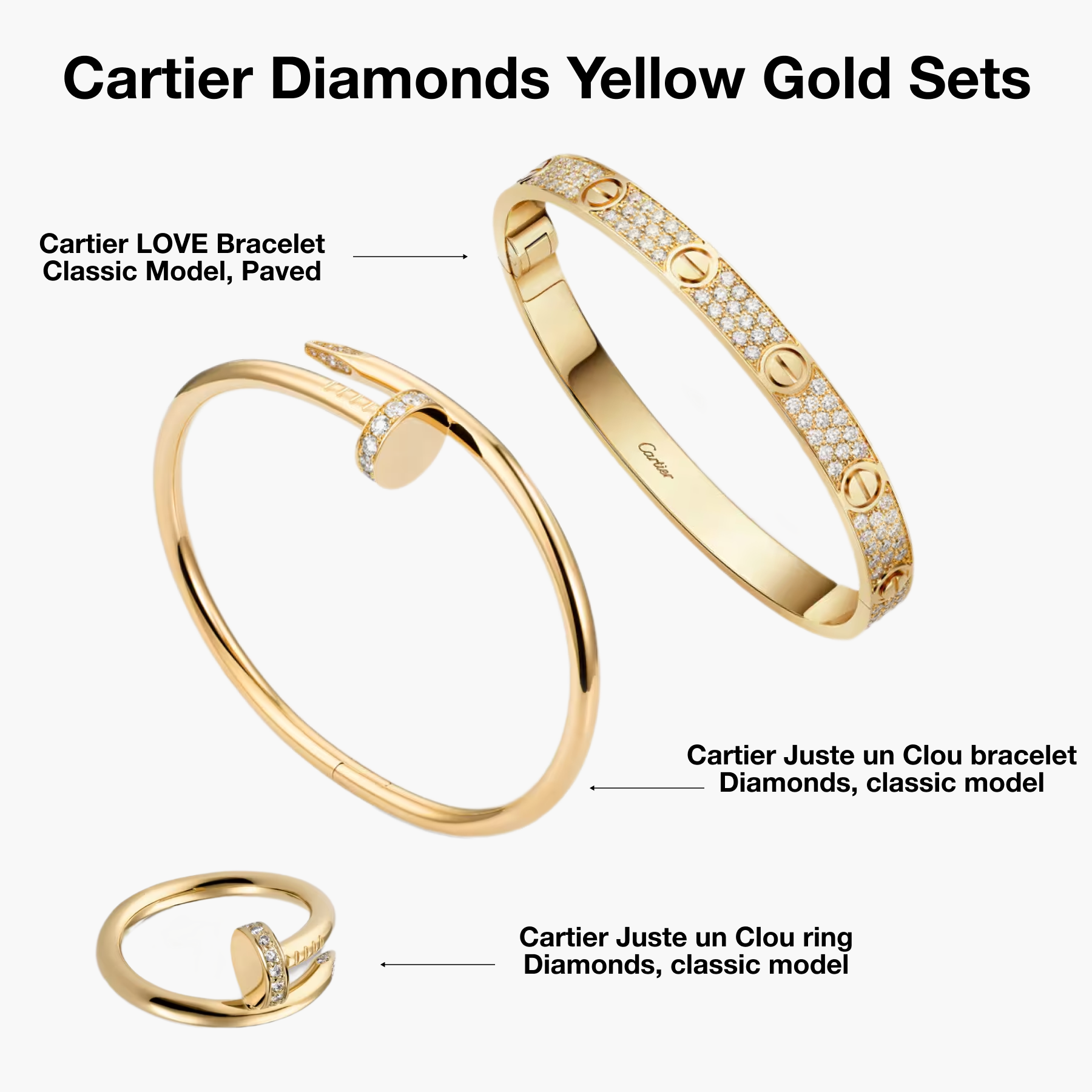 Cartyer Yellow Gold Sets - Gorchic - $128.99