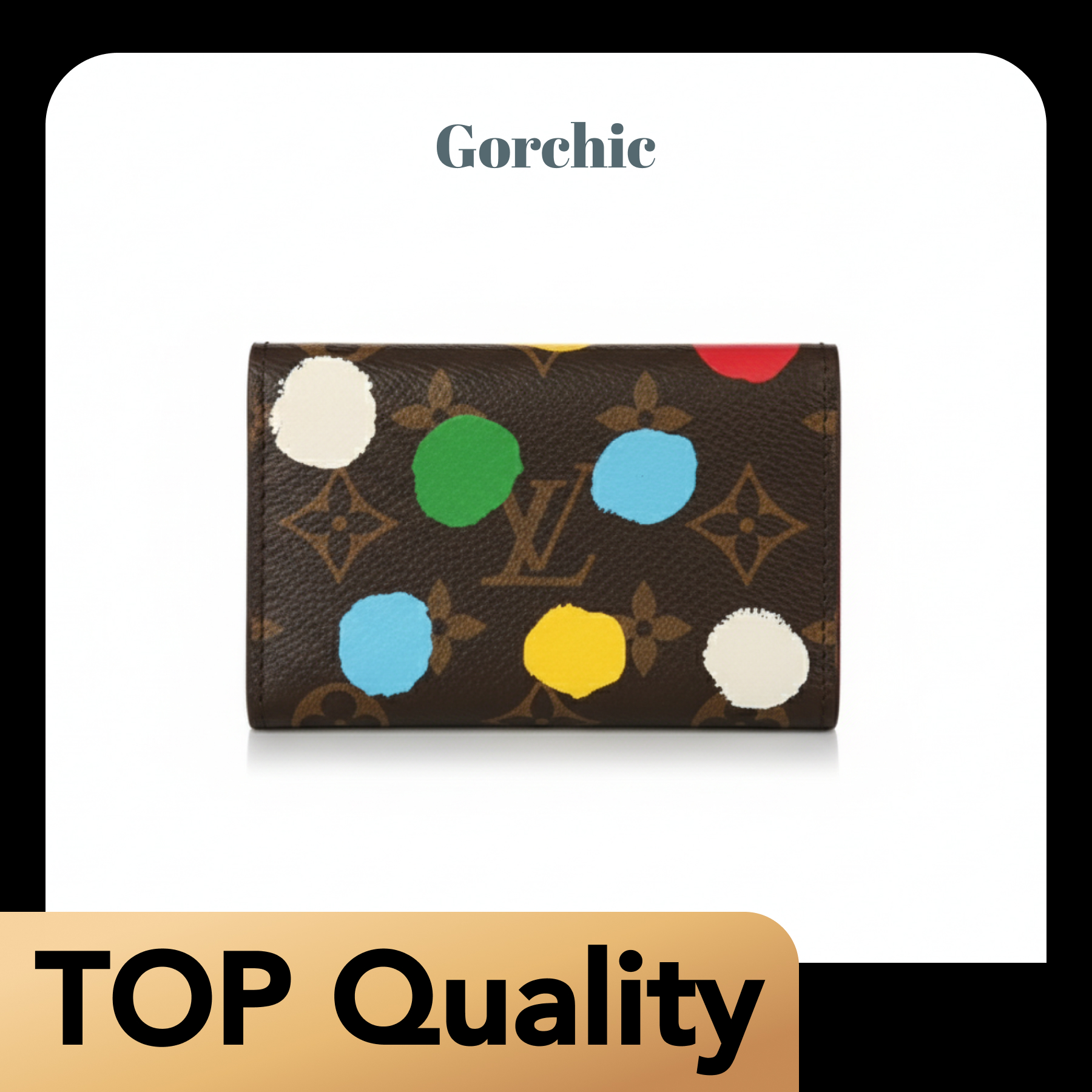 [TOP]Designer x Yayoi Kusama Couverture Passport Cover - Gorchic - $120.99