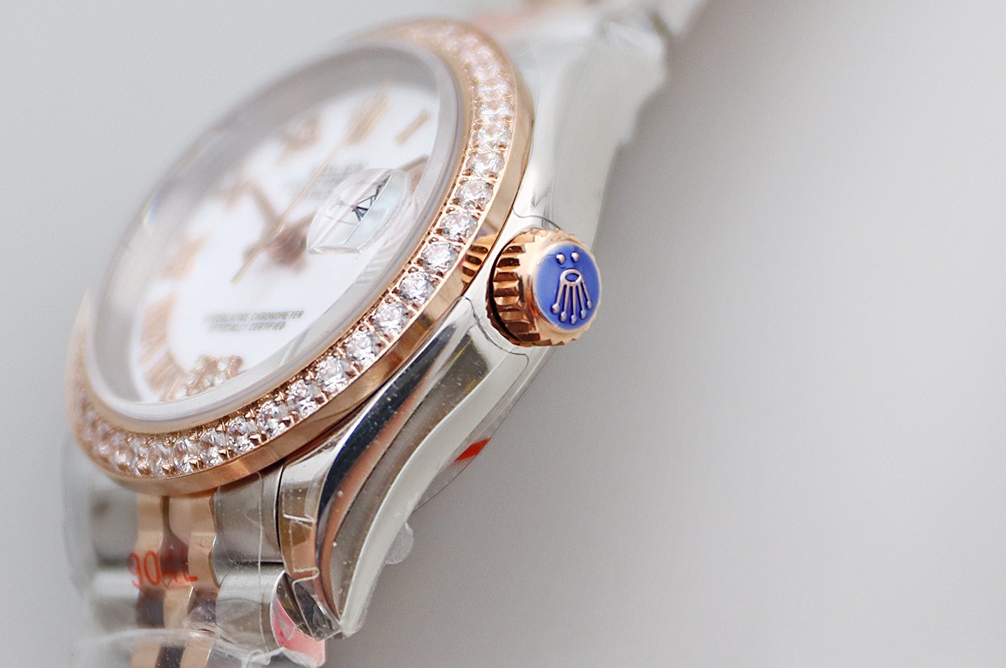 Rolex Datejust Rolex watch, Oystersteel, Rose Gold, Diamonds, Classic Size - Gorchic - $118.99