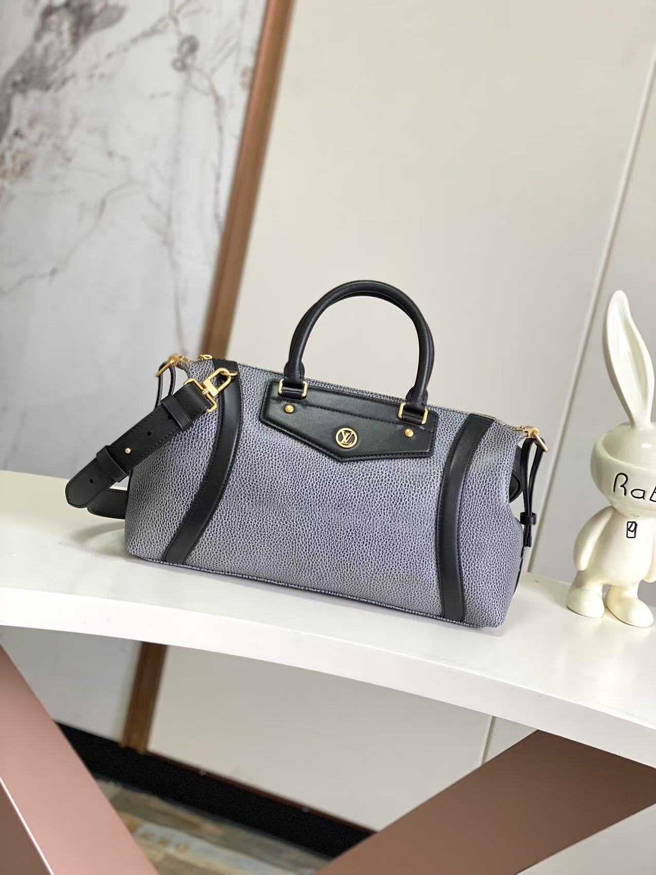 [TOP]Designer Bag Biker MM Bag - Dark Denim - Gorchic - $435.99