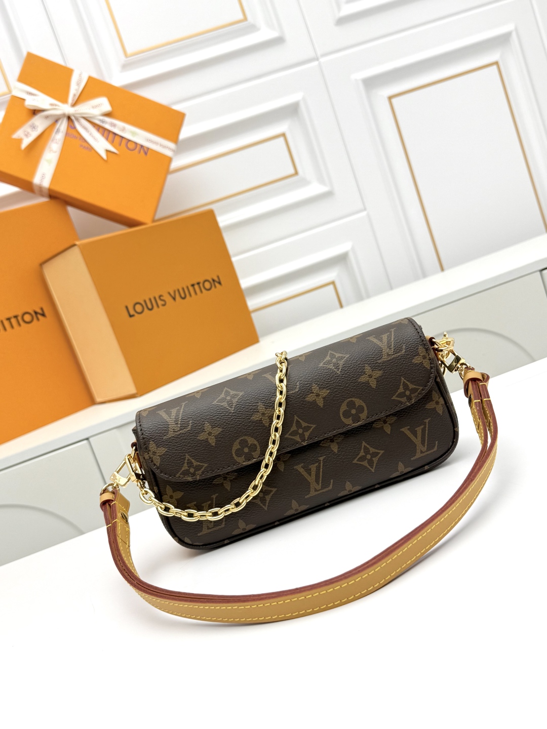 [TOP]Designer Wallet on Chain Ivy - Brown - Gorchic - $195.99