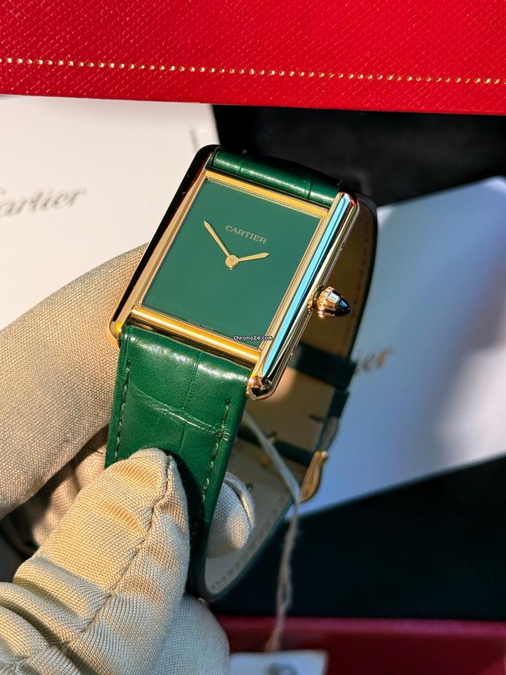 Cartyer Tank Louis Cartyer watch,Yellow Gold,Medium Model - Gorchic - $109.99