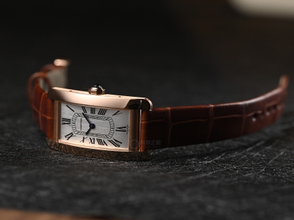 Cartyer Tank Américaine Cartyer watch, Yellow Gold, Mini Model - Gorchic - $125.99