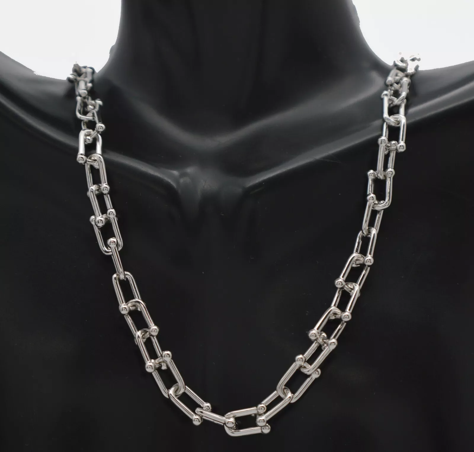 T.F. HardWear Graduated Link Necklace in Sterling SiBager - Gorchic - $44.99