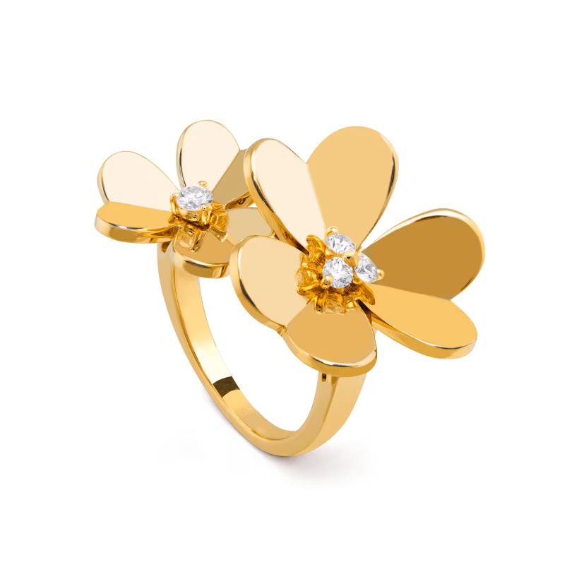 VAC Frivole Between the Finger ring, Yellow gold, diamonds - Gorchic - $39.99