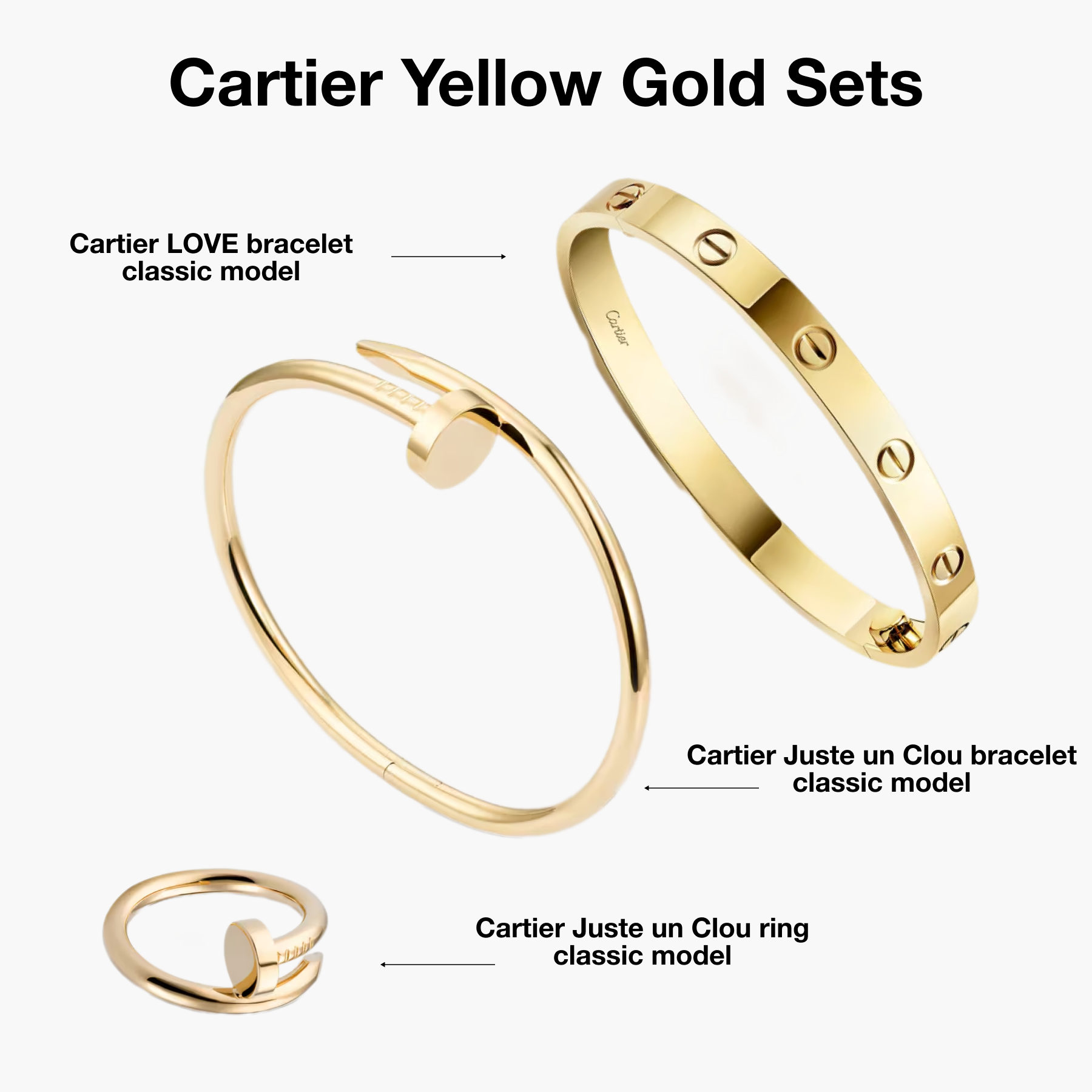 Cartyer Yellow Gold Sets - Gorchic - $128.99
