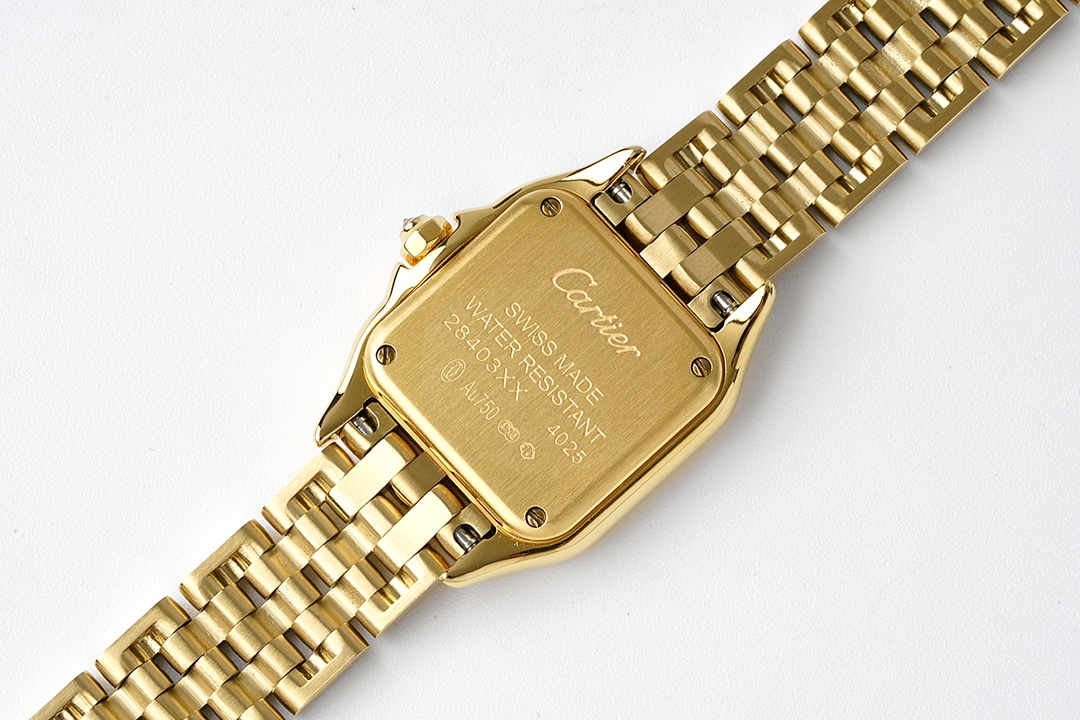 Cartyer Panthère de Cartyer watch, Yellow Gold, Diamond, Medium Model - Gorchic - $120.99